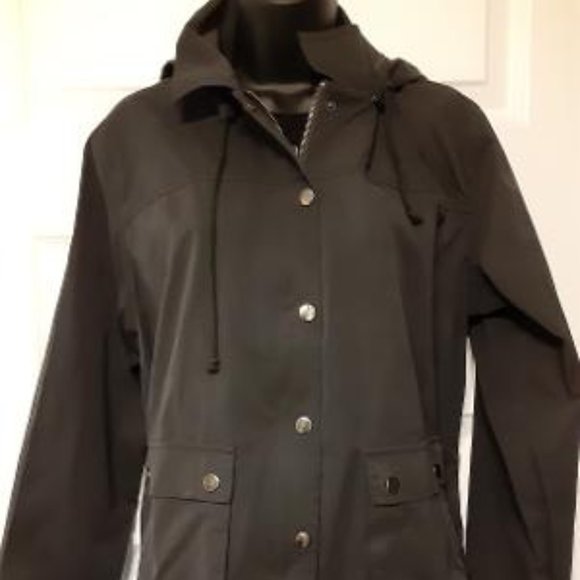 Chico’s Charcoal Grey Lightweight Stadium Coat - Picture 1 of 10